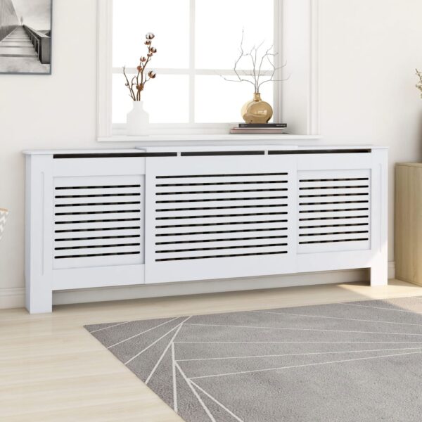 vidaXL MDF Radiatordeksel 205 cm hvit