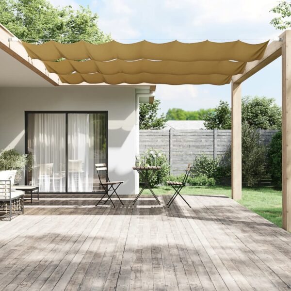 vidaXL Vertikal markise beige 60x420 cm oxfordstoff