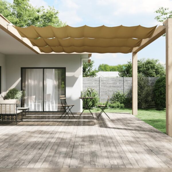 vidaXL Vertikal markise beige 140x600 cm oxfordstoff