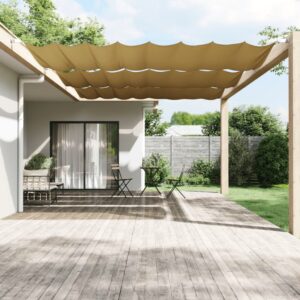 vidaXL Vertikal markise beige 200x420 cm oxfordstoff