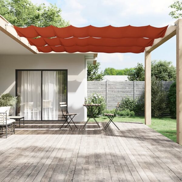 vidaXL Vertikal markise terrakotta 100x420 cm oxfordstoff