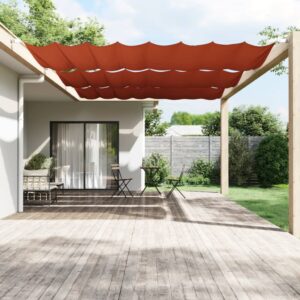 vidaXL Vertikal markise terrakotta 200x420 cm oxfordstoff