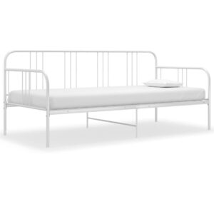 vidaXL Ramme til sovesofa hvit metall 90x200 cm