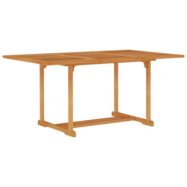 vidaXL Hagebord 150x90x75 cm heltre teak