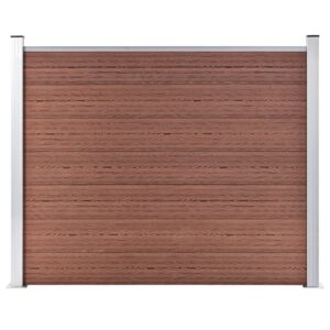 vidaXL Gjerdepanel WPC 180x146 cm brun