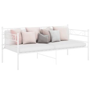 vidaXL Ramme til sovesofa hvit metall 90x200 cm