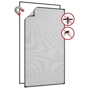 vidaXL Magnetisk insektskjerm for vindu antrasitt 80x140 cm glassfiber