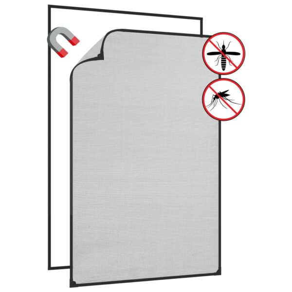 vidaXL Magnetisk insektskjerm for vindu antrasitt 80x120 cm glassfiber