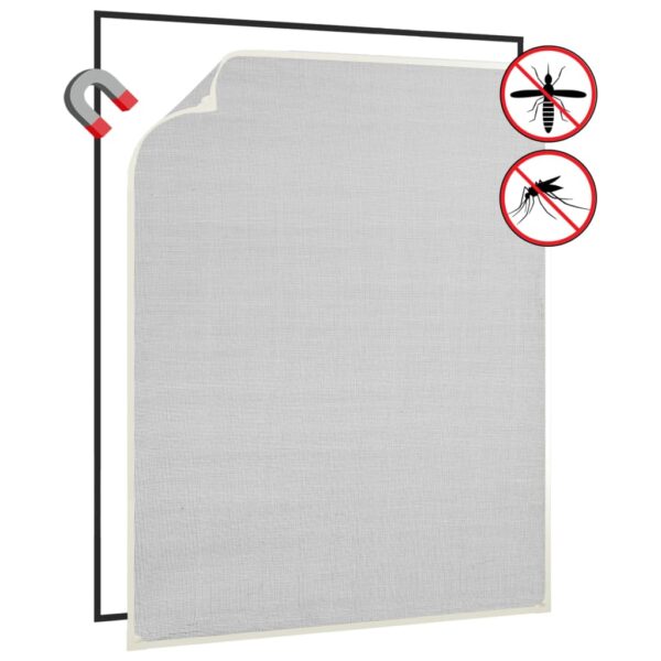 vidaXL Magnetisk insektskjerm for vindu hvit 100x120 cm glassfiber