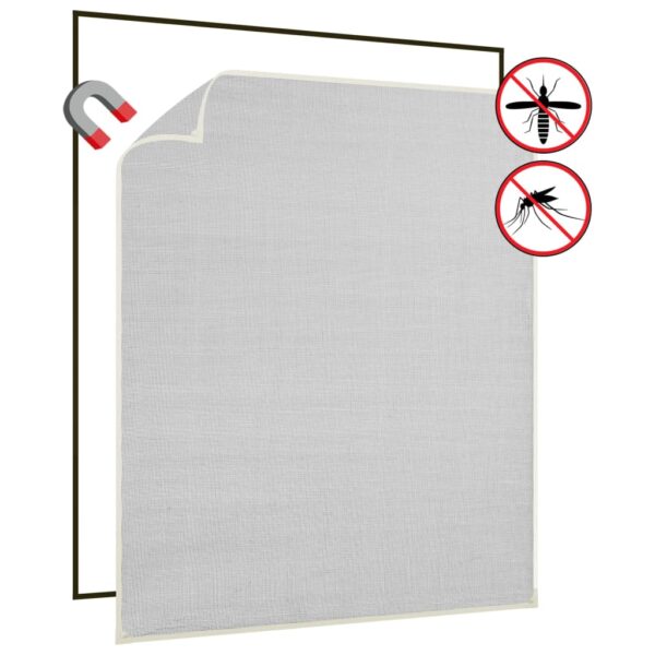 vidaXL Magnetisk insektskjerm for vindu hvit 120x140 cm glassfiber