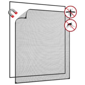 vidaXL Magnetisk insektskjerm for vindu antrasitt 120x140cm glassfiber