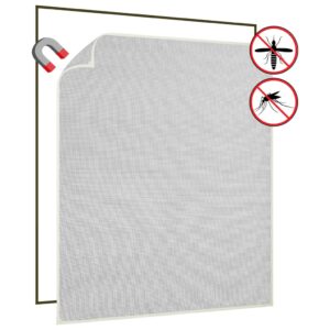 vidaXL Magnetisk insektskjerm for vindu hvit 130x150 cm glassfiber