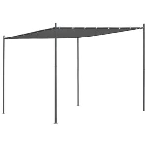 vidaXL Paviljong med skråtak 300x300x257 cm antrasitt 180 g/m²