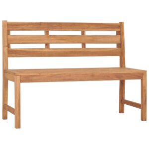 vidaXL Hagebenk 120 cm heltre teak