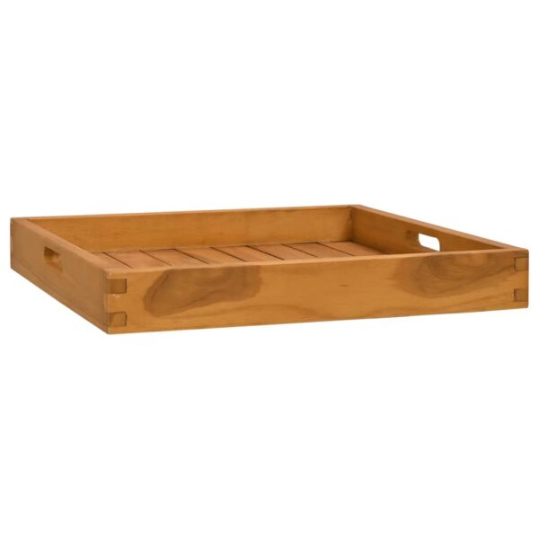 vidaXL Serveringsbrett 50x50 cm heltre teak