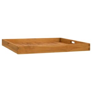 vidaXL Serveringsbrett 70x70 cm heltre teak