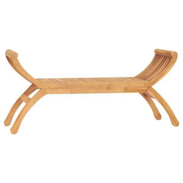 vidaXL Hagebenk 126 cm heltre teak