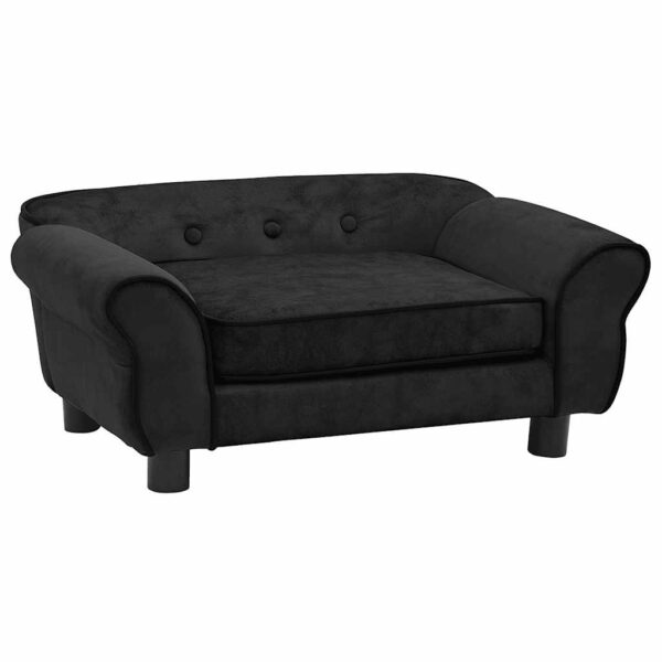 vidaXL Hundesofa svart 72x45x30 cm plysj