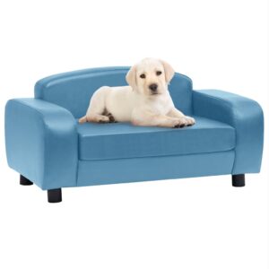 vidaXL Hundesofa turkis 80x50x40 cm kunstig lær