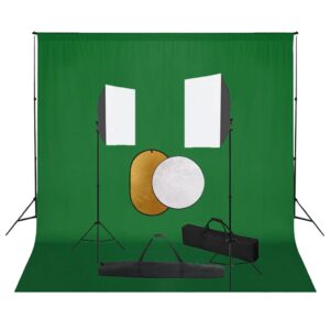 vidaXL Fotostudiosett med softbokslys