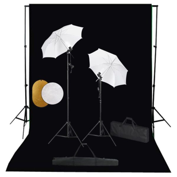 vidaXL Fotostudiosett med lamper