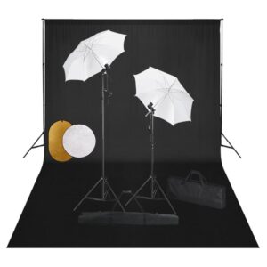 vidaXL Fotostudiosett med lamper