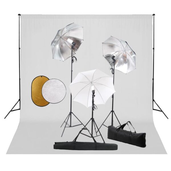 vidaXL Fotostudiosett med lamper