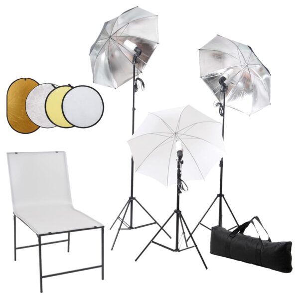 vidaXL Fotostudiosett med lamper