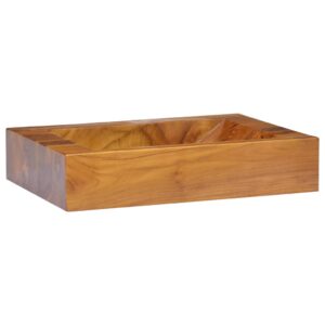 vidaXL Vask heltre teak 50x35x10 cm