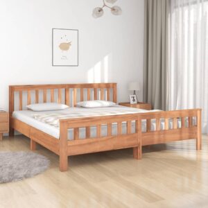 vidaXL Sengeramme heltre teak 180x200 cm