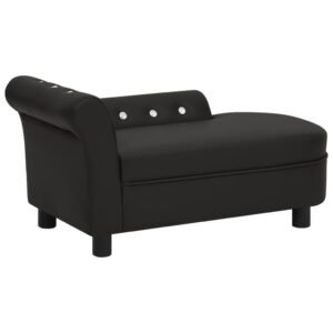 vidaXL Hundesofa svart 83x45x42 cm kunstig lær