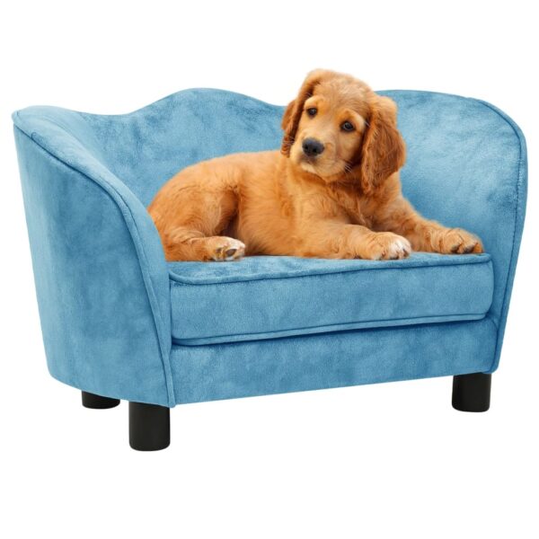 vidaXL Hundesofa turkis 66x43x40 cm plysj