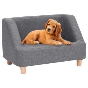 vidaXL Hundesofa grå 60x37x39 cm lin