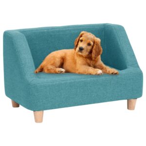 vidaXL Hundesofa turkis 60x37x39 cm lin