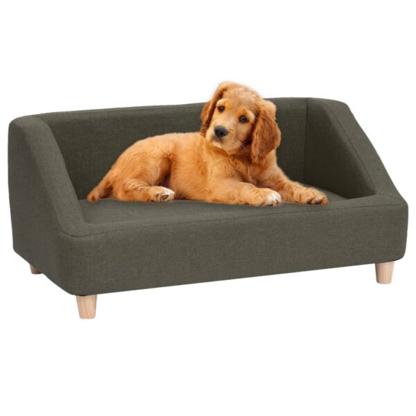 vidaXL Hundesofa mørkegrå 85x50x39 cm lin