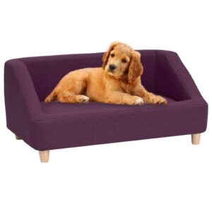 vidaXL Hundesofa burgunder 85x50x39 cm lin