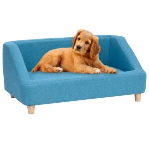 vidaXL Hundesofa turkis 85x50x39 cm lin