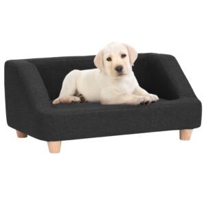 vidaXL Hundesofa svart 95x63x39 cm lin