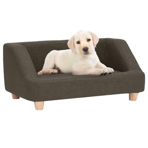 vidaXL Hundesofa mørkegrå 95x63x39 cm lin