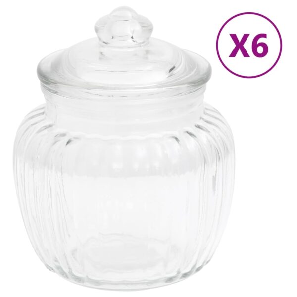 vidaXL Oppbevaringskrukker 6 stk 500 ml glass