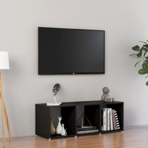 vidaXL TV-benk svart 107x35x37 cm konstruert tre