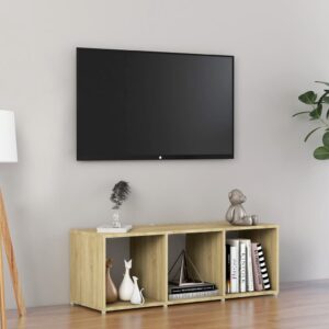 vidaXL TV-benk sonoma eik 107x35x37 cm konstruert tre