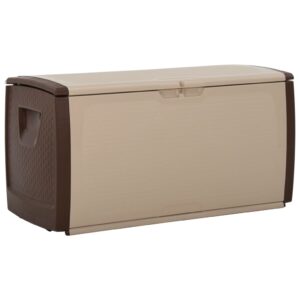 vidaXL Oppbevaringsboks beige og brun 122x56x63 cm