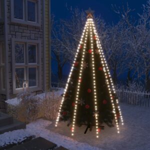 vidaXL Nettlys for juletre med 400 LED kaldhvit 400 cm