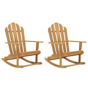 vidaXL Adirondack gyngestoler 2 stk heltre teak