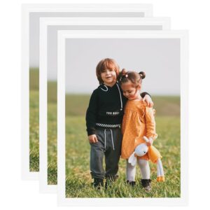 vidaXL Fotorammekollasj for vegg eller bord 3 stk hvit 50x70 cm MDF