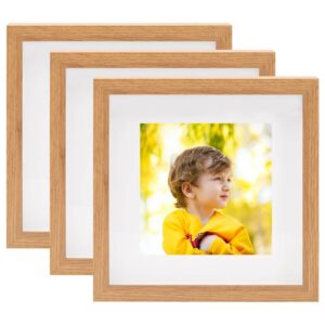 vidaXL 3D fotoboksrammer 3 stk eik 23x23 cm for 13x13 cm bilde