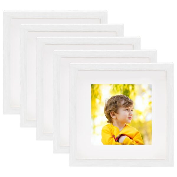 vidaXL 3D-fotoboksrammer 5 stk hvit 23x23 cm for 13x13 cm bilde