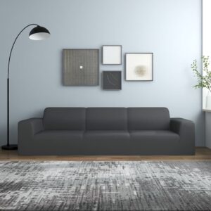 vidaXL 4-seters sofaovertrekk polyester antrasitt