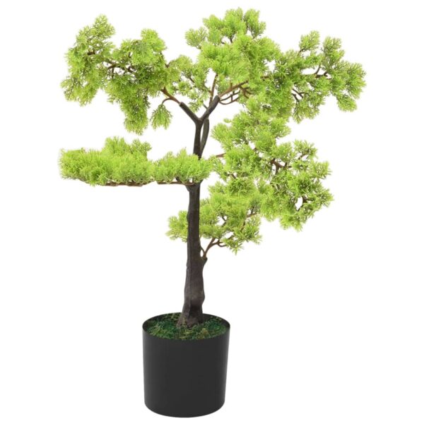 vidaXL Kunstig sypress bonsai med potte 60 cm grønn